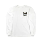 犬グッズの店しえるぶるーのハンドメイドマスクをつけたパグ Long Sleeve T-Shirt