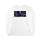 8bit_player65のナンバープレート【花火】 ロングスリーブTシャツ