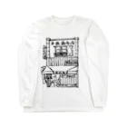 気ままに創作　よろず堂の精肉店モノクロ Long Sleeve T-Shirt