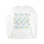 まめるりはことりのたくさんセキセイインコちゃん【まめるりはことり】 Long Sleeve T-Shirt