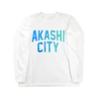 JIMOTOE Wear Local Japanの明石市 AKASHI CITY ロングスリーブTシャツ