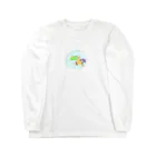 ゆぴぴのシャボン玉の中で寝る私と恐竜 Long Sleeve T-Shirt