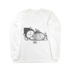 PygmyCat　suzuri店の仏にゃん（黒線） ロングスリーブTシャツ