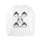 PygmyCat　suzuri店の仏にゃんｓ（黒線） ロングスリーブTシャツ