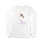 Yuriko OyamaのNaked woman Long Sleeve T-Shirt