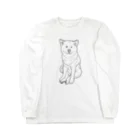 春風工房のZAZEN白秋田犬 ロングスリーブTシャツ