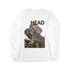 qujakuhouseのHEAD <FONT COLOR : BLACK> ロングスリーブTシャツ