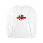 happy_25chanのサッカーボール柄（レッド） Long Sleeve T-Shirt