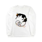 花日和 畳の黒狐 Long Sleeve T-Shirt