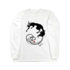 花日和 畳の黒狐(黒) Long Sleeve T-Shirt