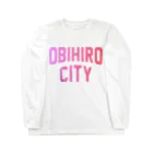 JIMOTOE Wear Local Japanの帯広市 OBIHIRO CITY Long Sleeve T-Shirt