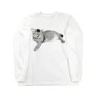unyahamuの猫ののら2 ロングスリーブTシャツ