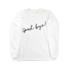 SANKAKU DESIGN STOREのGood Bye! シンプル黒 Long Sleeve T-Shirt