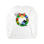 J's Mart 2ndのたまとクロとクリスマスリース Long Sleeve T-Shirt