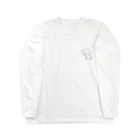 ぷぷまるのゆるプー　おすわり　クロ線 Long Sleeve T-Shirt