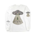 サユリアリティネオ🛸のUFOから宇宙人 ロングスリーブTシャツ