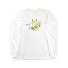 楓優狐のクチナシの花 ロングスリーブTシャツ