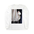 文鳥生活のてのひら文鳥もんちゃん Long Sleeve T-Shirt