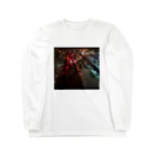 野々の深夜の信号に葉影 Long Sleeve T-Shirt