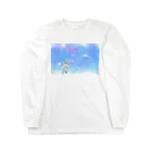 クリムオンラインショップ suzuri店の白鳥とイーノック 롱 슬리브 티셔츠