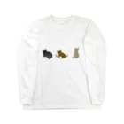 WAMI ARTの3匹の猫 Long Sleeve T-Shirt