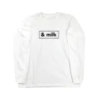 & milkの& milk boxlogo ロングスリーブTシャツ