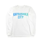 JIMOTOE Wear Local Japanの葛飾区 KATSUSHIKA CITY ロゴブルー Long Sleeve T-Shirt