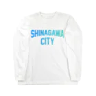 JIMOTO Wear Local Japanの品川区 SHINAGAWA CITY ロゴブルー ロングスリーブTシャツ