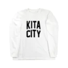 JIMOTOE Wear Local Japanの北区 KITA CITY ロゴブラック Long Sleeve T-Shirt