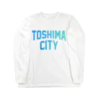 JIMOTOE Wear Local Japanの豊島区 TOSHIMA CITY ロゴブルー Long Sleeve T-Shirt