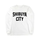 JIMOTOE Wear Local Japanの渋谷区 SHIBUYA WARD ロゴブラック Long Sleeve T-Shirt