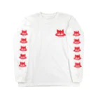 24DANGERの赤いねこ Long Sleeve T-Shirt