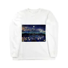  星と月の星が輝く夜 Long Sleeve T-Shirt