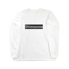 dogtraining_dogstyleのShimosoneＴシャツホワイト ロングスリーブTシャツ