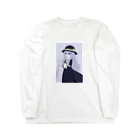 大名の青い雰囲気の女の子 Long Sleeve T-Shirt