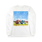 ひょっとこ太陽【GOZENKYU】の虎とひょっとこの絵画 Long Sleeve T-Shirt