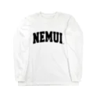 OFUZAKEのNEMUI UNIVERSITY_black ロングスリーブTシャツ