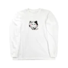 DECORの気づかいのできるネコ　牛さんver. Long Sleeve T-Shirt