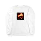 tmyunokiの薪窯　窯焚き　陶器 Long Sleeve T-Shirt