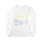 Ri0のおばけーず(カラフル)文字入り Long Sleeve T-Shirt