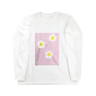 ruby mini moonのflower ロングスリーブTシャツ