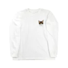 きじしろねこ、ボンボンきなおのきじしろねこのジト目 Long Sleeve T-Shirt