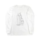 菊花ゆいの線画　コントラバスの人 Long Sleeve T-Shirt