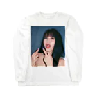 jordanniのlittle shopのMiddle Finger Yao ロングスリーブTシャツ