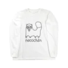 yoshinaoのneco chan 黒 ロングスリーブTシャツ