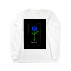 Rock Style Hero OriginのBlue Rose Long Sleeve T-Shirt