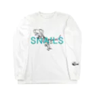 SNAILSkateboardのsnails ~恐竜を添えて~➁ ロングスリーブTシャツ