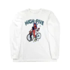 nidan-illustrationの"HIGH FIVE" ロングスリーブTシャツ