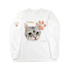 なにぬ猫-YAのうちの子にくきゅうポートレート★Lucky ロングスリーブTシャツ