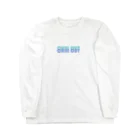 /logo.pngのchill out チルしちゃお ブルーグリーン ロングスリーブTシャツ